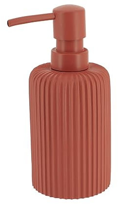 TENDANCE Distributeur à Savon ou Lotion en résine striée Terracotta 230 ML