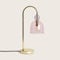 LEDKIA LIGHTING - Lámpara de Mesa Metal y Cristal Baudelaire | Diseño Elegante Vintage | Compatible con Bombilla E14 | Uso Interior | 20W Máx | Dimensiones Compactas, Dorado, Cristal
