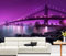 XLMING Pont De Manhattan Violet New York 3D Papier Peint Affiche Panneaux Muraux Papier Peint 3D Chambre à coucher Salle de séjour Mural murale-200cm×140cm