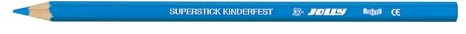 JOLLY Supersticks Kinderfest | bruchsichere Buntstifte für Kinder | Dutzendfaltschachtel | Neon Blau