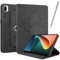 Netany Rotating Custodia per Xiaomi Pad 5 / Pad 5 Pro, con penna PU Pelle Flip Cover, con portapenne Supporto Rotazione 360 Protettiva Cover [Auto Sveglia/Sonno] - Nero