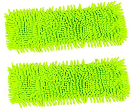 LALAFINA 2pcs Mop Head Replacement Cloths Easy to Use Mop Accessories High Absorption Suitable for Hard Floor