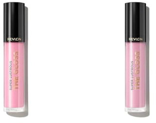 Revlon Super Lustrous Lip Gloss, High Impact Lipcolor with Moisturizing Creamy Formula, Infused with Agave, Moringa Oil, & Cupuacu Butter, Sky Pink (207) (Pack of 2)