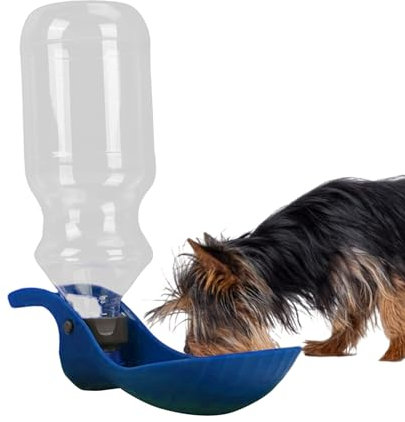 Toseky Hunde-Wasserflaschenspender, tragbarer Reise-Wasserflaschenspender für Hunde - Wasserspender für Haustiere mit faltbarem Trinkbecher,450-ml-Hundewasserflasche, praktisch für Reisen