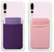 Mizi (2 Pack Adhesive Phone Wallet with Flap, 4 Cards Holder for Back of Phone Stick on Phone Cases for iPhone/Android/Samsung Galaxy - (Pink/Purple)