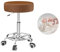 Hocker höhenverstellbar 49cm-63cm,Rollhocker mit fußstützezur Entspannung des Körpers,kompakt,bequem und leicht PU leder hocker mit rollen,drehhocker,arbeitshocker,friseurhocker,bürohocker (Braun)