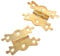 Decorative Polished Brass Butterfly Hinges 40mm Antique Butterfly Design Fancy Cabinet Door Hinge with Matching Screw Decorative Hinges Door Furniture Pack of 2.