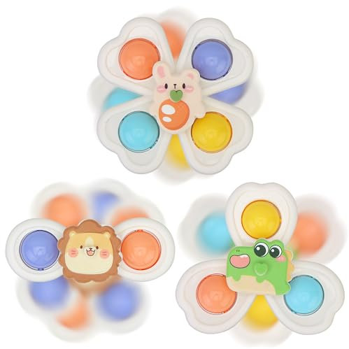 Baby-Spinner mit Saugnäpfen, Zappelspielzeug mit animatronischem 3D-Design für Kinder und Kleinkinder (Farm)