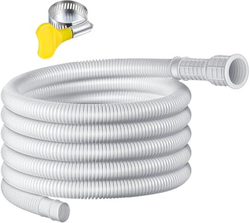 Tubo Di Scarico Per Deumidificatore - Tubo Di Scarico Con Adattatore In Gomma Tagliabile E Morsetto Di Collegamento, Sostituzione Del Tubo Per Deumidificatori, Rubinetti Da Giardino,3/4m