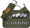 Shuangliao Camping Cutlery Pouch, Multi-Purpose Cutlery Roll, 13-Pocket Storage Bag, Army Green, Perfect for Home, Travel, Outdoors