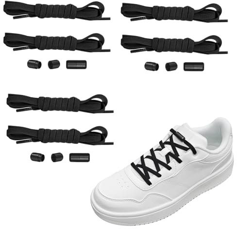 NEEKFOX - Cordones Elásticos Premium Sin Atar - 3 Pares de Liberación Rápida - Cordones de Goma Con Cápsulas Para Zapatillas de Correr y Deportivas