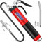 Bravex Fettpresse mit Pistolengriff, robust, professionell, 6000 PSI mit Schnellverschluss-Kupplung, 45,7 cm Flexschlauch, Rot