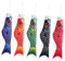 PAMINGONO 25 Stk Koinobori-Windsack hängende Dekorationen für den Außenbereich japanischer Karpfen-Windsack Embleme home decor wohnungsdeko japanischer Windsack japanische Karpfenflagge