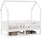 Kangmusi Kinderbett Hausbett 70x140 cm Massivholz Kiefer, 850714