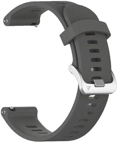 Oumida Armband für Garmin Forerunner 245/645/165/55, 20mm Wellenmuster Silikon Armbänder Sport Ersatzarmbänder