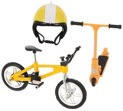 IWOWHERO 1satz Miniatur Fahrrad Modell Für Puppenhaus Dekoration Gelbes Zubehör Für Puppenhaus Realistisches Miniaturspielzeug Für Innen Und Außenszenen Foto Requisite Geschenkidee