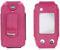 caseroxx Leather-Case with belt clip compatible with Nokia, HMD 2660 Flip, Barbie Phone made from genuine leather, Pouch with belt clip and viewing window in pink