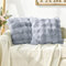 Artoid Mode Grau Super Weich Künstliche Pelz Blasen Puffy Kissenbezüge 2er Set, 40x40 cm Flauschig Plüsch Samt Zierkissenbezug Sofa Schlafzimmer Deko
