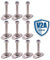 10x Schraubfitting Airlineschiene EDELSTAHL V2A M8x50 Endbeschlag für Zurrschienen Fitting Verschraubung Airline