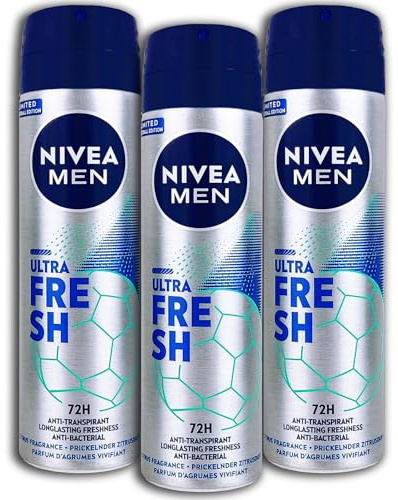 3 er Pack Nivea Men Deospray Ultra Fresh Deodorant 3 x 150 ml