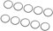 10Pcs Speaker Foam Edge EVA Loudspeaker Gasket Surround Sealing Repair Replacement Parts Accessories 265mm OD