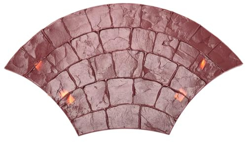 MJMLUCK Tapis de Texture en béton à Motif de Carreaux de Pierre festonnés, 98,7 x 56,7 cm, en polyuréthane, pour Murs en Ciment, pour Parcs, Jardins et allées.