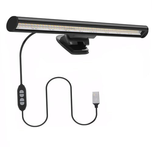 Meichoon Monitorleuchte 26cm asymmetrisch USB dimmbar blendfrei flimmerfrei für Bildschirme - LE42