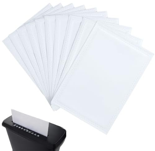 IKOPFLN 10 Stück Ölpapier für Aktenvernichter passend – Schmiermittelblätter für Aktenvernichter verfügbar – Ölblätter für Aktenvernichter