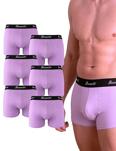 Benonetti Herren Boxershorts 6er Pack aus Baumwolle – hochwertige Stoffqualität, weiche Nähte, elastischer Komfortbund, atmungsaktiv & dauerhaft formstabil für jeden Tag