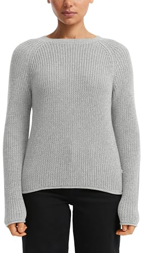 QS Melierter Strickpullover mit Raglanärmeln
