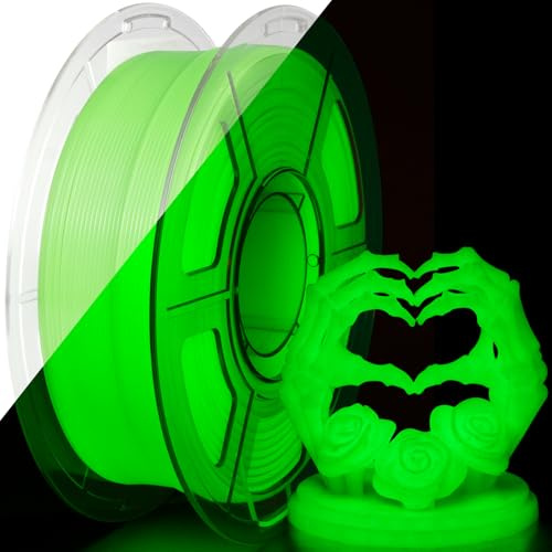 iSANMATE PETG Grün Glow in the Dark Filament 1,75 mm, 1KG/Spule Hochfestes Leuchtet Filament, Maßgenauigkeit +/- 0,03 mm, Kompatibel mit den meisten FDM 3D Drucker