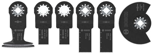 Bosch 6X Wood and Soft Metal Set (for Non-Ferrous Metals, Plastic Coated Boards, 134 x 103 mm, Professional Accessory Multitool)