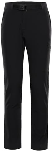 Alpine PRO CORBA V2 Damen Outdoor Hose, Wanderhose, Freizeithose, Regenhose, Trekkinghose, Atmungsaktiv, Wasserabweisend, Funktional Hose, Komfortable Passform, Flexibles Material, Schwarz - 44