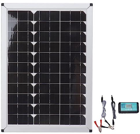 Kit de chargeur de batterie de panneau solaire 100 W 18 V panneau de silicium monocristallin portable avec double contrôleur USB pour voiture RV bateau marin activités de plein air