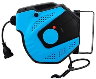 Cavo di prolunga alimentazione piatto fabbrica con bobina cavo retrattile mini a molla(Blauw)