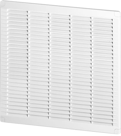 Miratic Griglia di Ventilazione Quadrata con Coperture dei Fori Griglia Aerazione Bianca in ABS (350 x 350 mm)