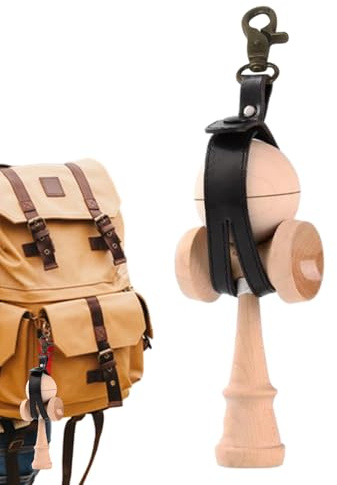 Kendama Holster – 2,5 x 19,5 cm PU-Leder-Schnallenriemenhalter-Organizer, tragbare Tasche sorgt für sichere Spielzeugaufbewahrung | Perfekt für japanische Koordinationsspiel-Fans, Familienreisen und O