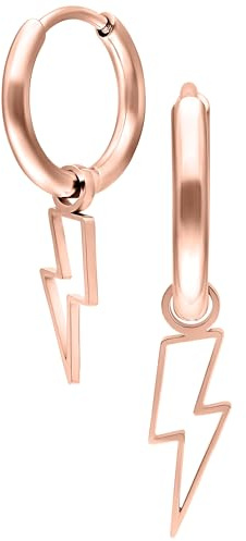 Wildcat Ohrringe - Mini Flash Hoops Pair - Roségold - Chirurgenstahl 316L - wasserfest, langlebig, hautverträglich, Roségold
