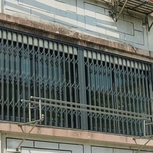 Klappbare Fenstergitter Faltbare Fenstergitter gegen Einbruch, 67 x 59 x 47,2 x 43,3 Zoll breit, Schiebefenster-Sicherheitsgitter(55.1x67in/140x170cm)