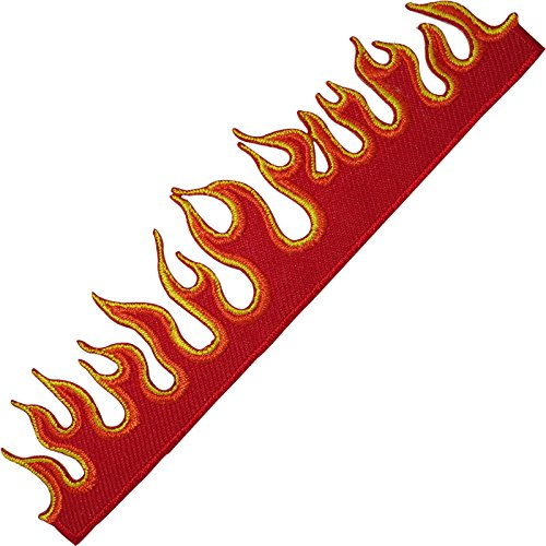 Fire Flammen bestickt Eisen/Nähen auf Patch Jeans T Shirt HAT Cap Tasche Coat Badge
