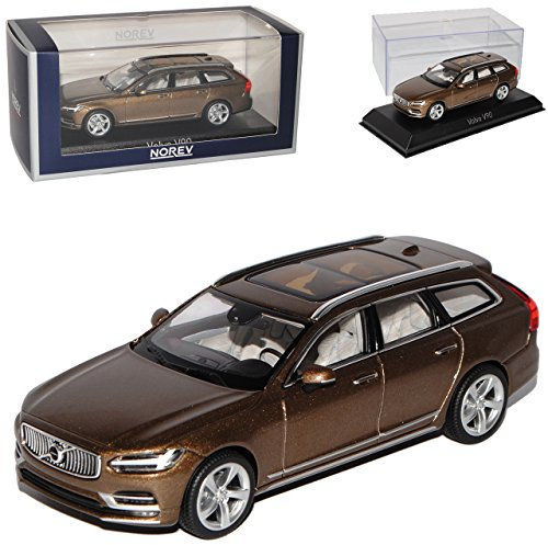 Norev Volvo V90 Kombi Twilight Bronze Braun Ab 2016 1/43 Modell Auto mit individiuellem Wunschkennzeichen