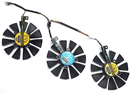 PLD09210S12HH Video Card Cooling Fan For ASUS STRIX R9 390 X 390 RX480 RX580 GTX 980Ti 1060 1070 1080 Graphic Card (Fan-3pcs)
