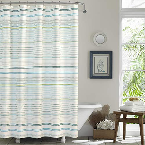 Tommy Bahama Rideau de Douche en Coton Vert Pastel 72 x 72 cm