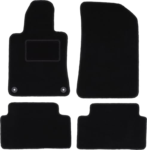 Wielganizator Automatte – Passend für Peugeot 508 I Limousine, Kombi, SW, RXH 2010-2018 – Velours – Autozubehör - Auto Fußmatten – Fußmatte Auto – 4-teilig - schwarz