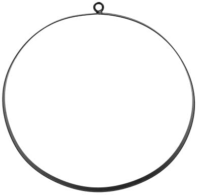 NaDeco Metallring flach schwarz beschichtet zum Hängen in den Größen 25-50cm Drahtring zum Basteln Drahtstern für Wickeltechnik Hoops für Traumfänger Ring Makramee Ring Metalldrahtring, Größe:Ø 30 cm