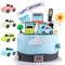 MEZHEN Auto Tortendeko Baufahrzeuge Kuchen Deko Geburtstag Cake Topper Happy Birthday Kuchendeko Auto Geburtstagsparty Kuchendekoration Junge Verkehrsschilder Cupcake Topper 33 Stück