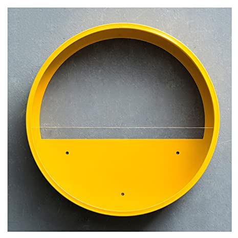 AJEYPMZ Pot de Fleur Suspendu Rond, jardinière Suspendue Verticale Artificielle,Panier Succulent en métal et Verre(Juste Le Pot de Fleur),Yellow30,Size