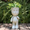 CYNOR Gesicht Pflanztopf Töpfe Niedlich Baum Mann Töpfe Kopf Blume Pflanzgefäß mit Entwässerungsloch Indoor Outdoor Dekorative Statuen für Sukkulenten Haus Garten