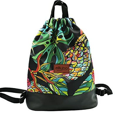 millybo BOOLI Beutel Beuteltasche Sportbeutel Rucksack Damen Backpack Turnbeutel (400.001)