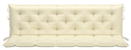 INLIFE Auflage für Hollywoodschaukel Cremeweiß 180 cm Stoff